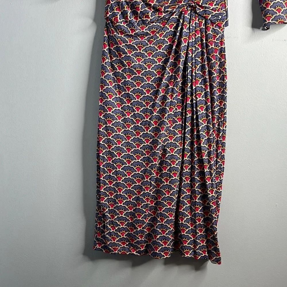 Boden Harper Dress Faux Wrap Ruched Waist Sz 6 - Picture 3 of 10